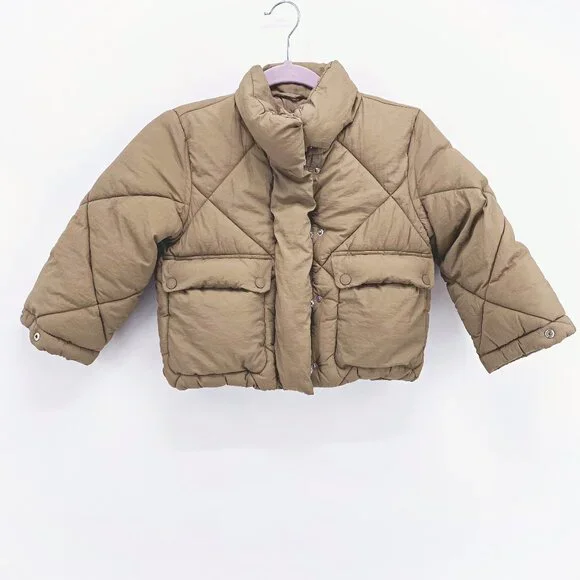 Girls' Zara Quilted Oversized Puffer Coat Sz 6-7 - Picture 2 of 9
